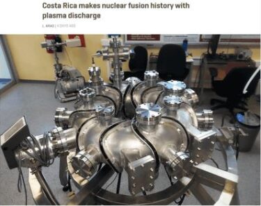 【核融合発電】高温プラズマ生成にコスタリカの核融合炉「SCR1」が成功？！