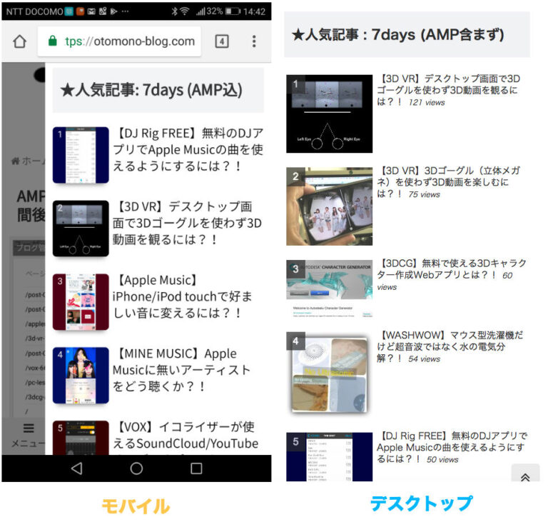 人気記事 AMP