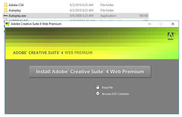 Adobe CS4インストーラ