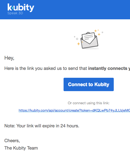 メールでKubityを確認