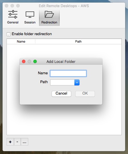 Enable folder redirection