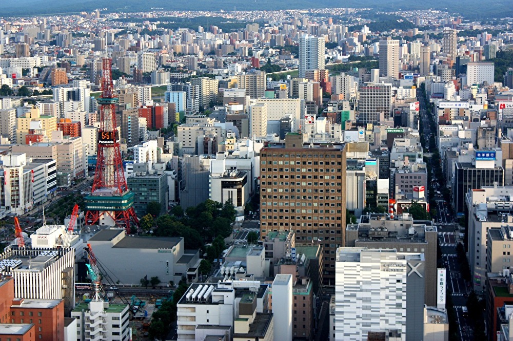 札幌市の市街地風景写真